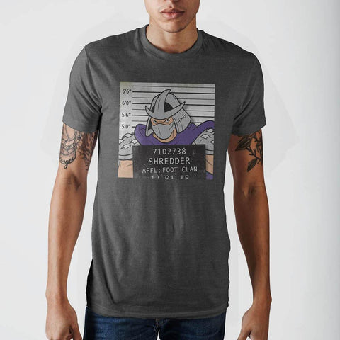 Teenage Mutant Ninja Turtles Shredder Mug Shot T-ShirtNick 90's - MERCHMILLA, Official nerd Merch lives here