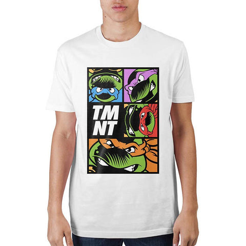 Teenage Mutant Ninja Turtles Grid White T-ShirtNick 90's - MERCHMILLA, Official nerd Merch lives here