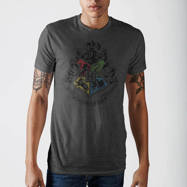 Harry Potter Crest Charcoal T-Shirt