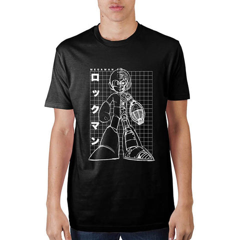 Mega Man Grid Adult Male Crew T-ShirtCapcom - MERCHMILLA, Official nerd Merch lives here