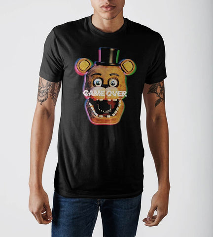 Five Nights at Freddy's Game Over Graphic Print Black T-shirtFive Nights at Freddys - MERCHMILLA, Official nerd Merch lives here