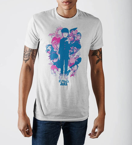 Mob Psycho Group White T-ShirtCrunchyroll - MERCHMILLA, Official nerd Merch lives here