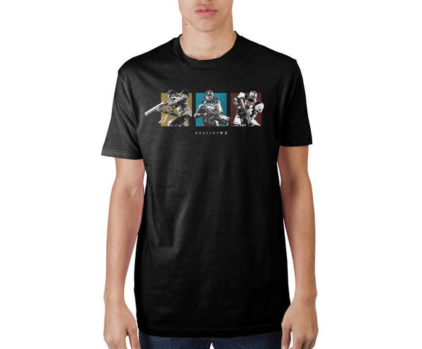 Destiny 2 Horizontal Guardian Grid Black Soft Hand Print T-shirt