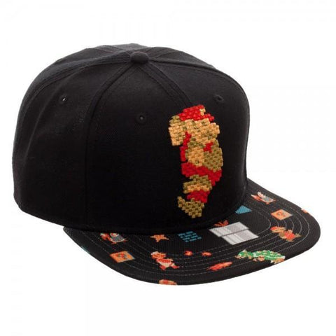 Mario 8-Bit Sublimated Bill Snapback