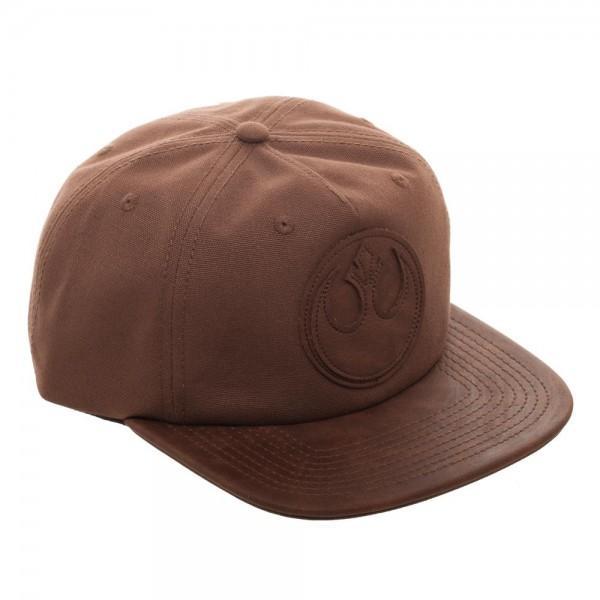 Rebel PU Leather Patch Wax Canvas Snapback