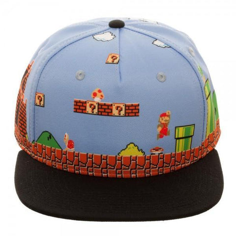 Mario 8-Bit All Over Scene SnapbackNick 90's - MERCHMILLA, Official nerd Merch lives here
