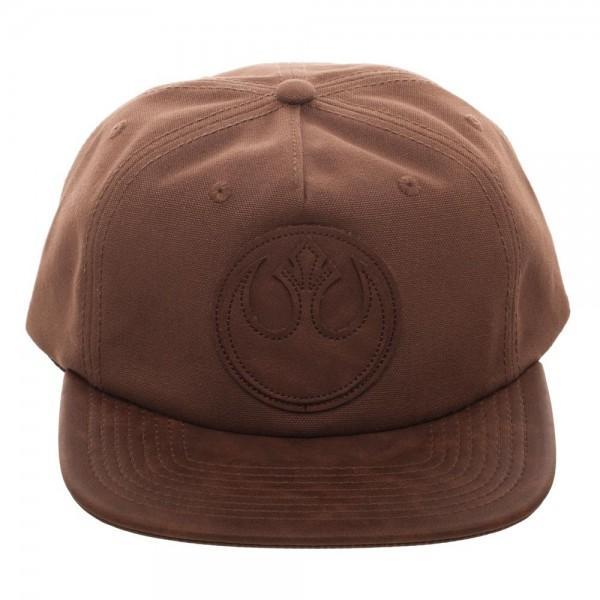 Rebel PU Leather Patch Wax Canvas Snapback