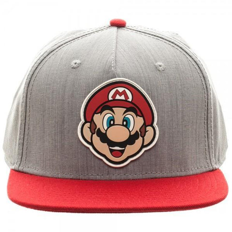 Nintendo Mario Rubber Sonic Weld Gray/Red SnapbackNick 90's - MERCHMILLA, Official nerd Merch lives here